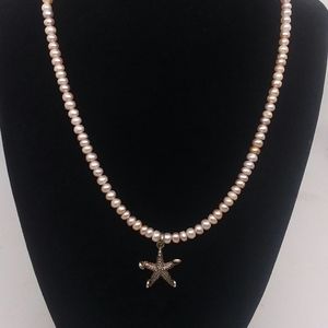 Authentic Pearl and Sterling Silver Necklace